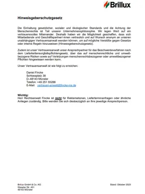Datenblatt mit Brillux Logo