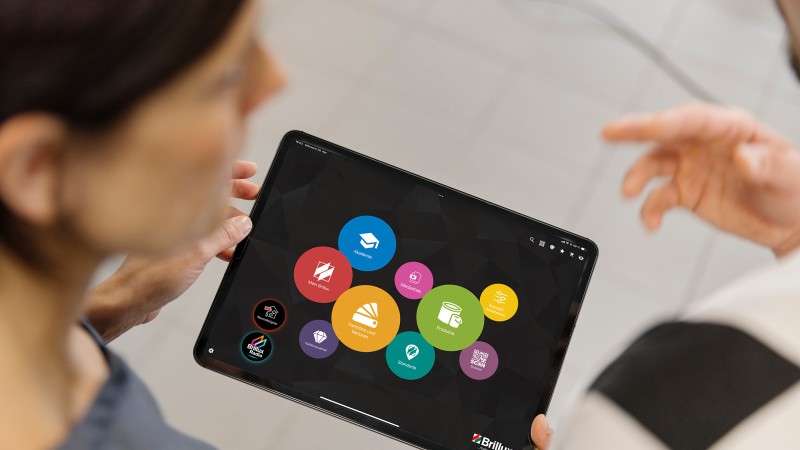 Brillux App auf einem Tablet