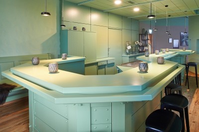 Badezimmer türkis